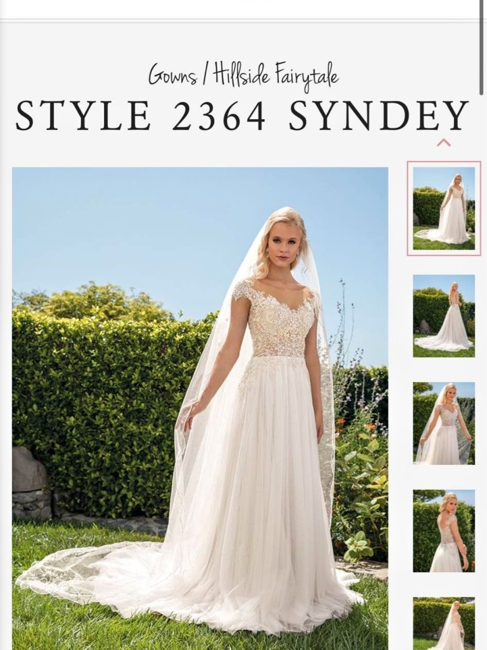 Style 2364 Syndey Lace Appliqué Wedding Gown - Ivory